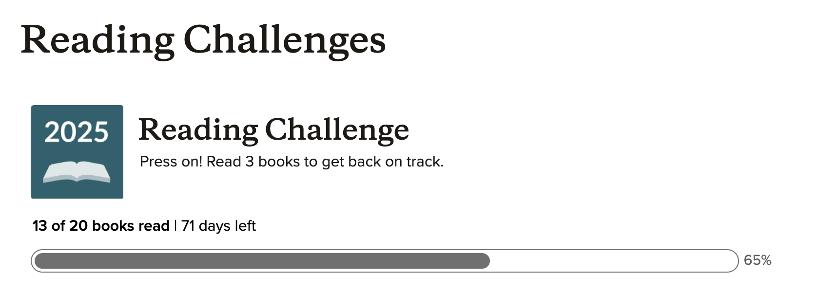 Cover image for Lost the Reading Challenge, but at good cost :)